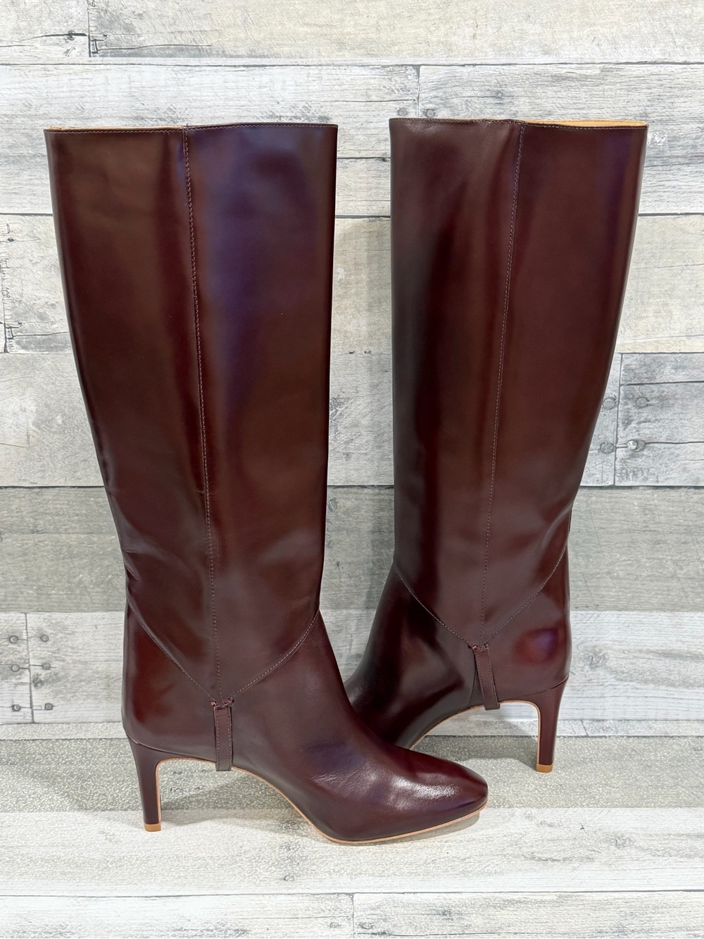 REFORMATION Gaelle Knee High Boot In Ruby - Size - 8.US - Picture 2 of 14